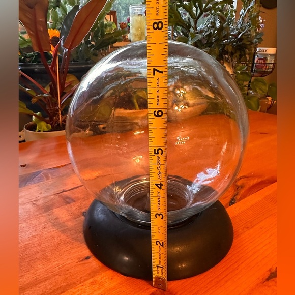 Vintage P. M. Inc. Lewis P Weil Flower Frog Arrangement Glass Globe - Picture 8 of 9